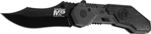 S&W KNIFE M&P SPRING ASSIST 2.9" S/S BLACKENED ALUMINUM