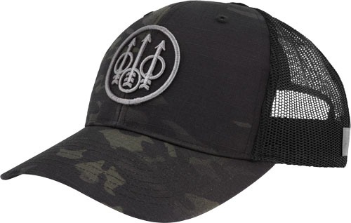 BERETTA CAP TRUCKER CIRCLE PATCH MESH BACK BLACK MULTICA!