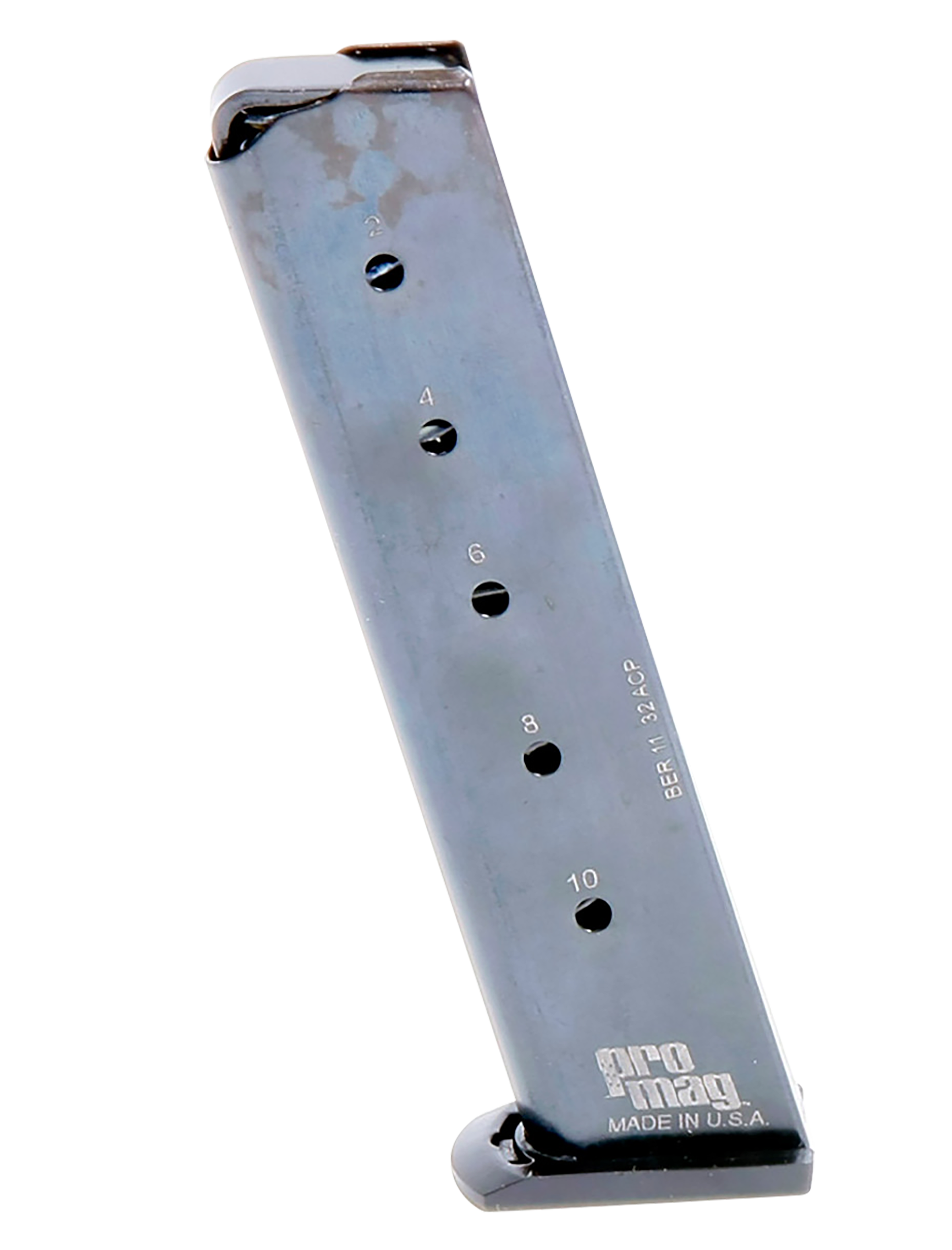 ProMag BER11   10rd 32 ACP Fits Beretta 3032 Tomcat Silver Steel