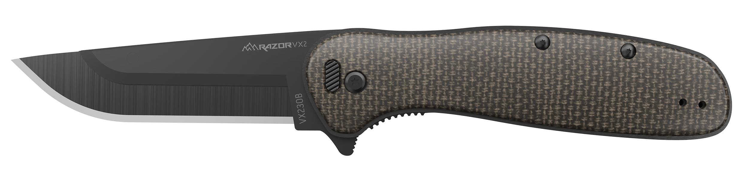 Outdoor Edge VX230DC Razor VX2 3" Folding Plain 420J2 SS Blade Brown/Burlap