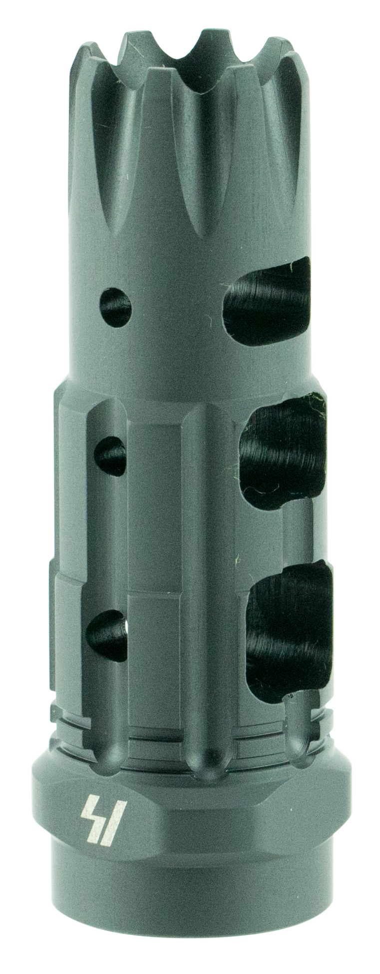 Strike Industries TCCOMP223 Triple Crown Comp Black Steel with 1/2"-28 tpi Threads, 2.63" OAL & 0.85" Diameter for 223 Rem, 5.56x45mm NATO AR-Platform