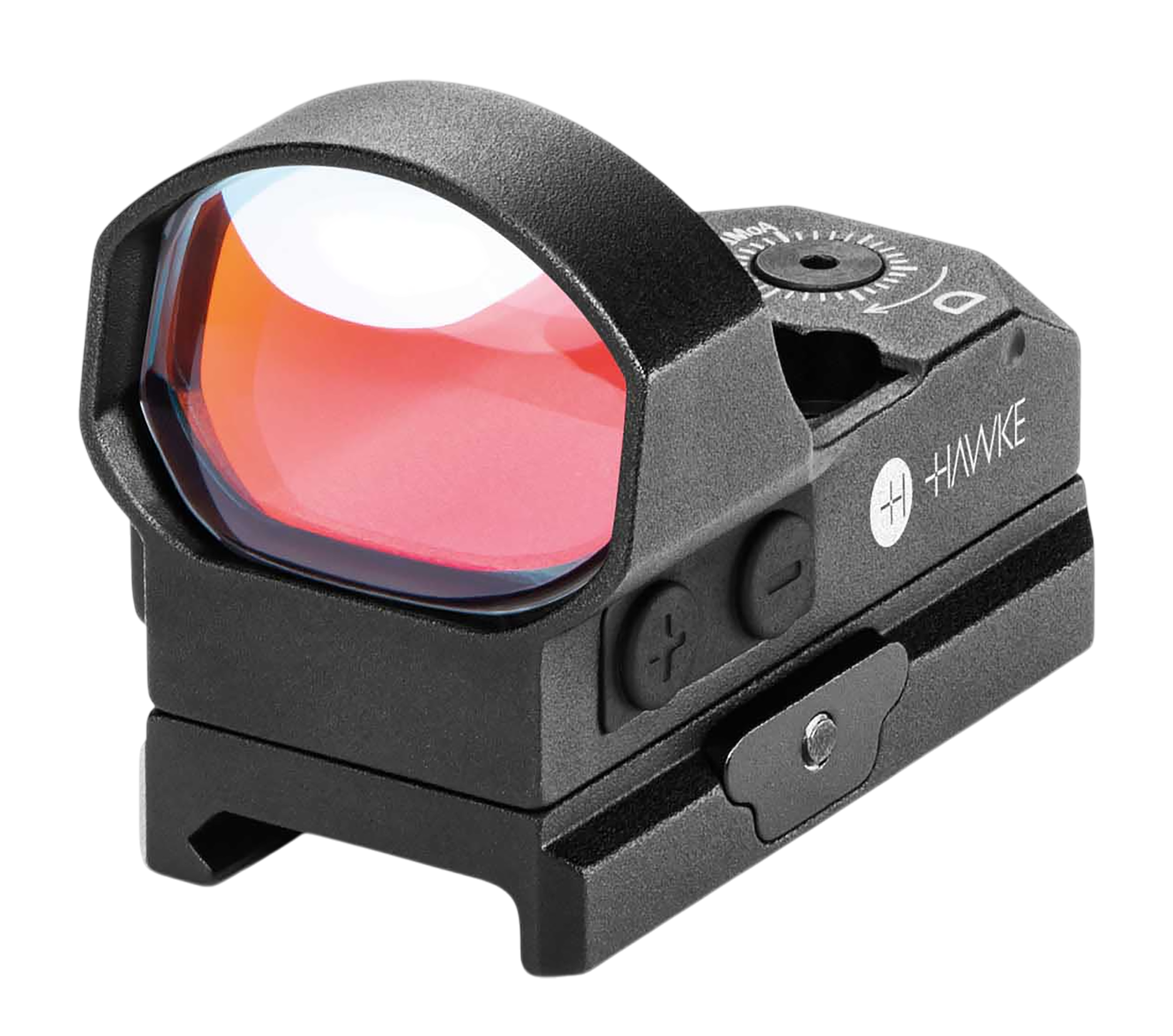 Hawke Sport Optics 12145 Reflex Sight  Black 1x34mm Illuminated Circle w/Red Dot Reticle Weaver Rail Mount