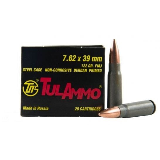 TULA 7.62X39 122G HP STEEL CASE 20/1000RDS