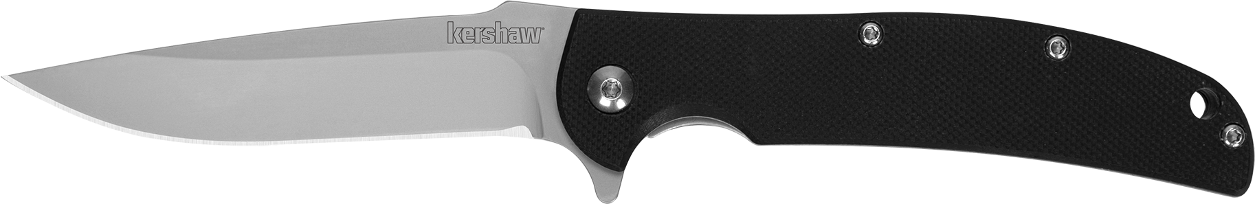 Kershaw 3410 Chill  3.10" Folding Drop Point Plain Bead Blasted 8Cr13MoV SS Blade Black G10 Handle Includes Pocket Clip