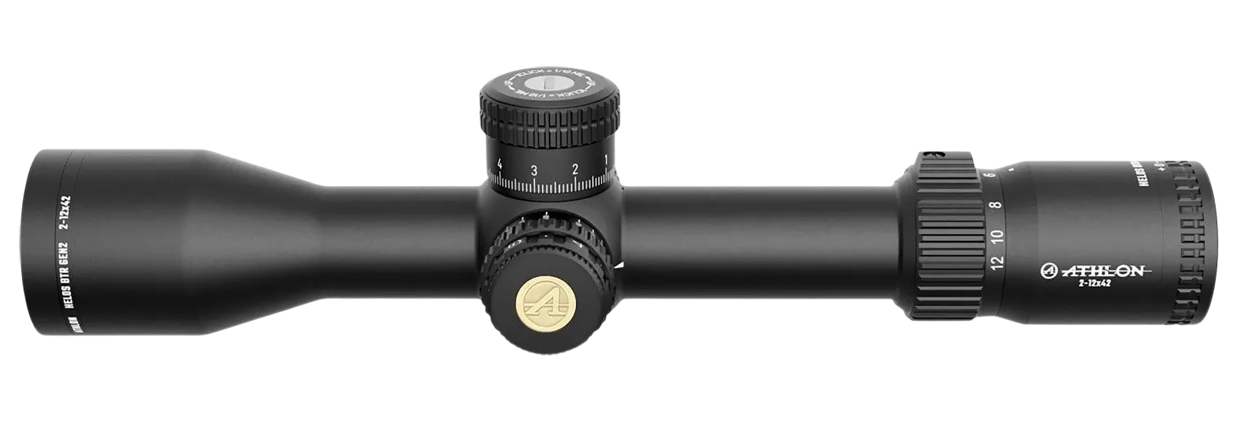 Athlon 214105 Helos BTR Black 2-12x 42mm 30mm Tube Illuminated MIL Reticle