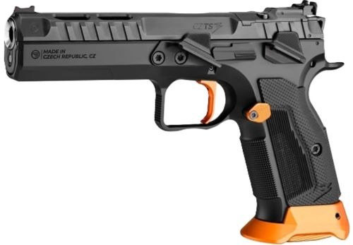 CZ TS3 SA 9MM FS 20RD BLACK POLYCOAT ORANGE BLACK G10 GRIP