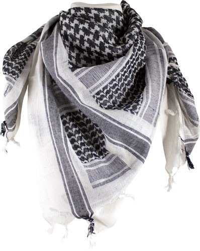 RED ROCK SHEMAGH HEAD WRAP WHITE/BLACK