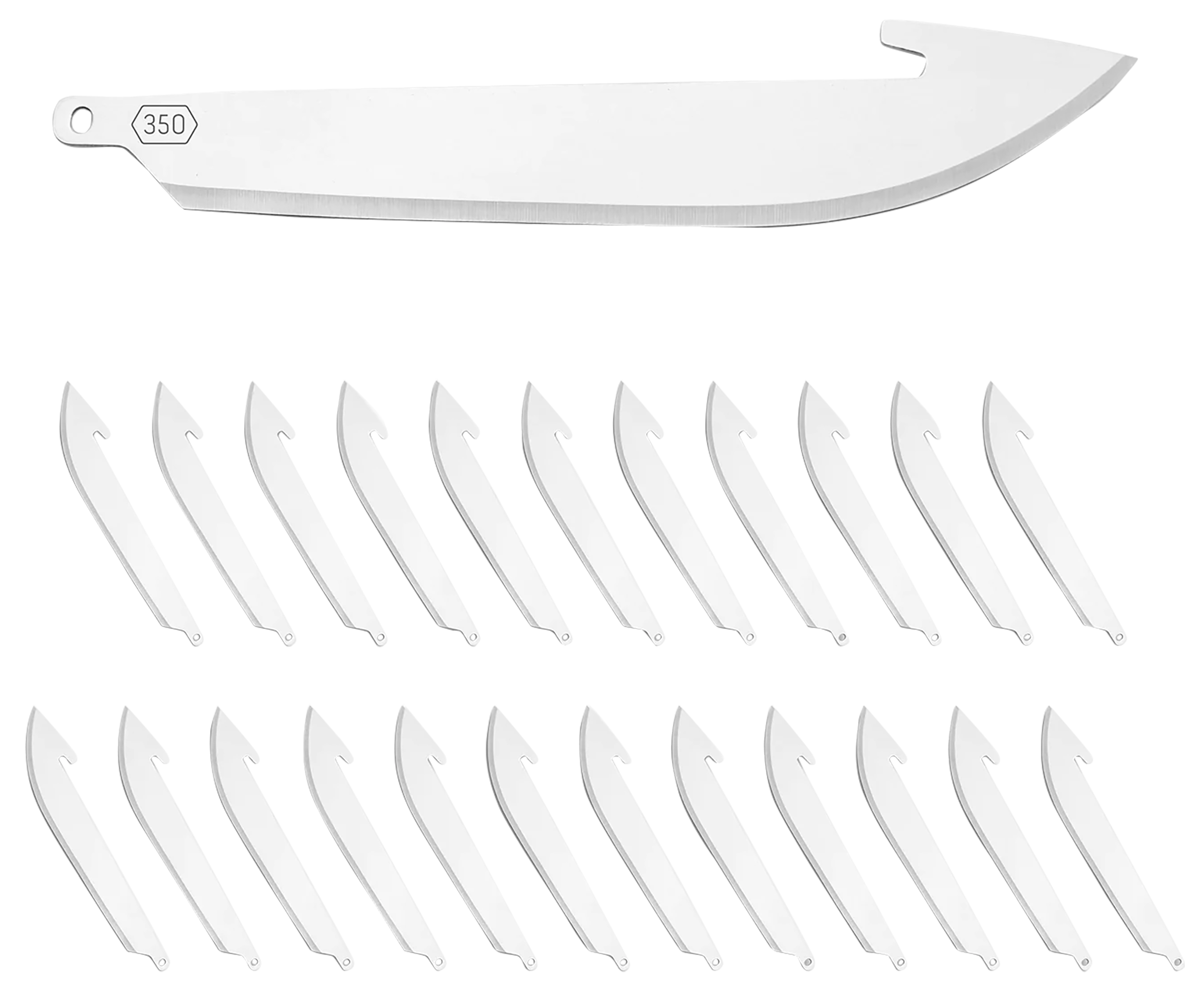 Outdoor Edge RR3524 Replacement Blades 350 24 Blades, Drop Point 3.50" 420J2 SS Blade