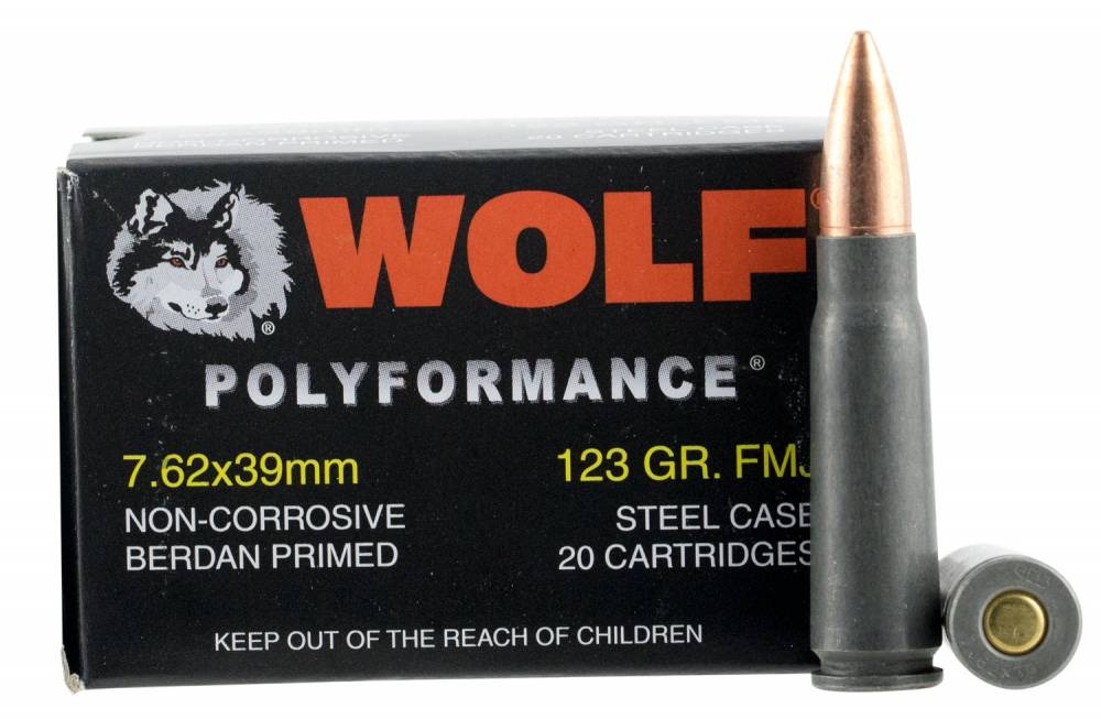 WOLF 762X39 123GR FMJ STEEL CASE