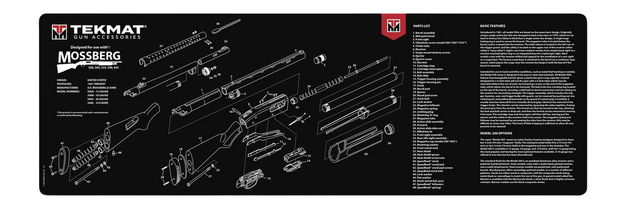 TEKMAT TEK-R36-MOSSBERG 36X12 MOSSBERG SHOTGUN