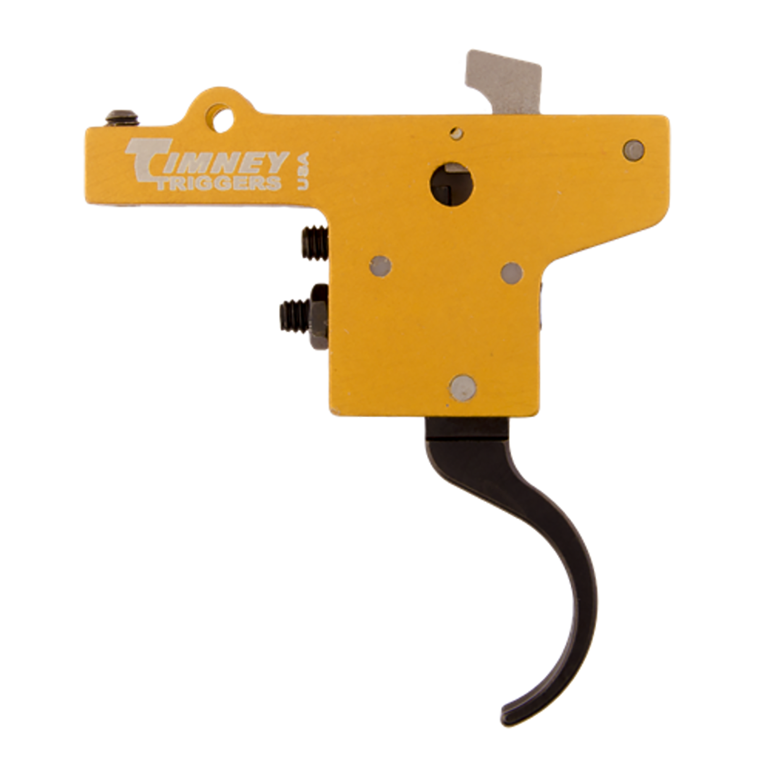 Timney Triggers 201 Featherweight Curved Trigger with 3 lbs Draw Weight & Yellow/Black Finish for Mauser 98FN