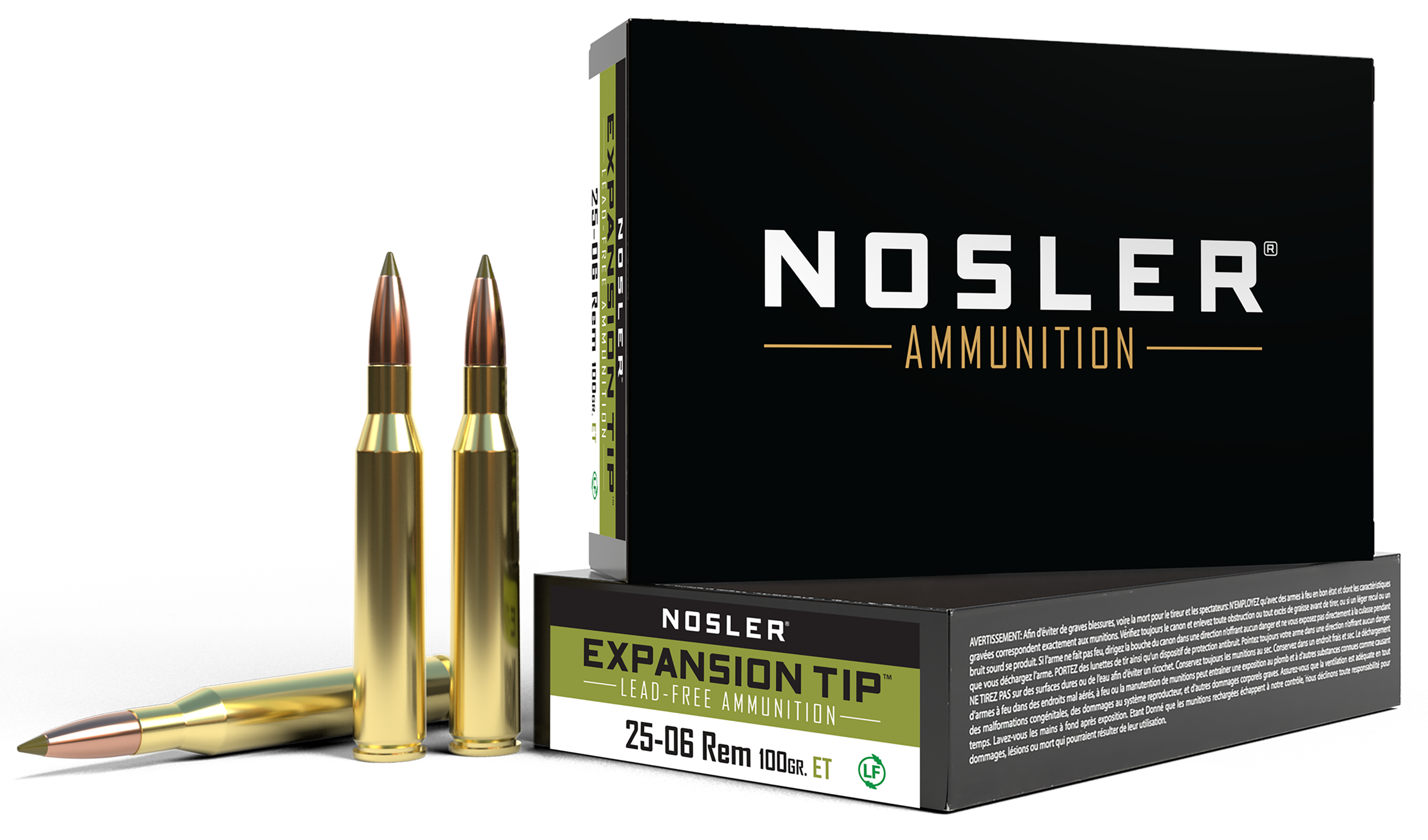 Nosler 40238 E-Tip 25-06Rem 100gr E Tip Lead Free 20 Per Box/10 Case