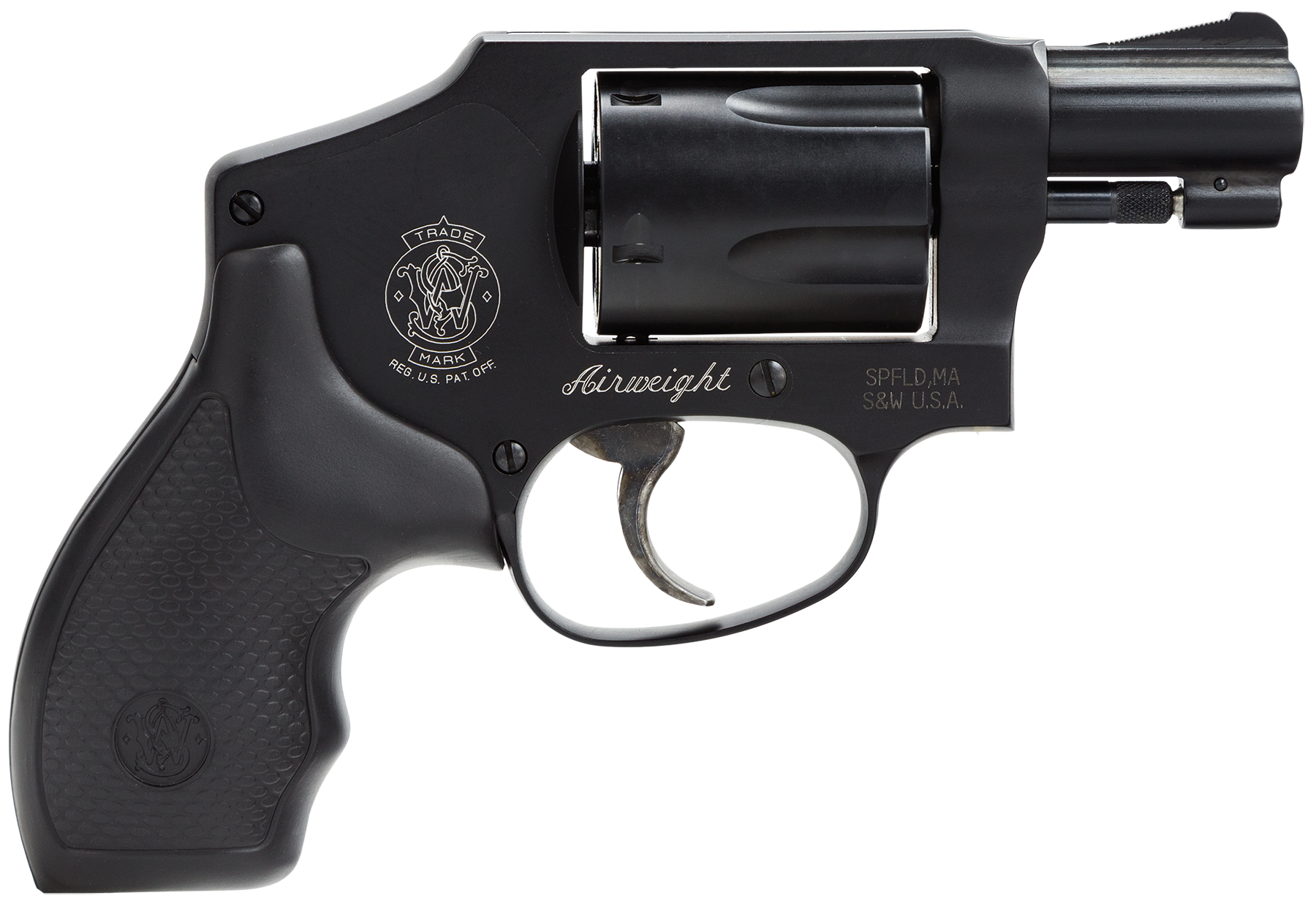 Smith & Wesson 150544 Model 442 *CA Compliant 38 S&W Spl +P 5 Shot 1.88" Stainless Steel Barrel, Carbon Steel Cylinder, Aluminum J-Frame, Black Metal Finish, Integral Front Sight, No Safety Lock