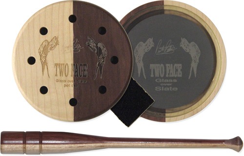 PITTMAN GAME CALLS TWO FACE GLASS POT TURKEY CALL<