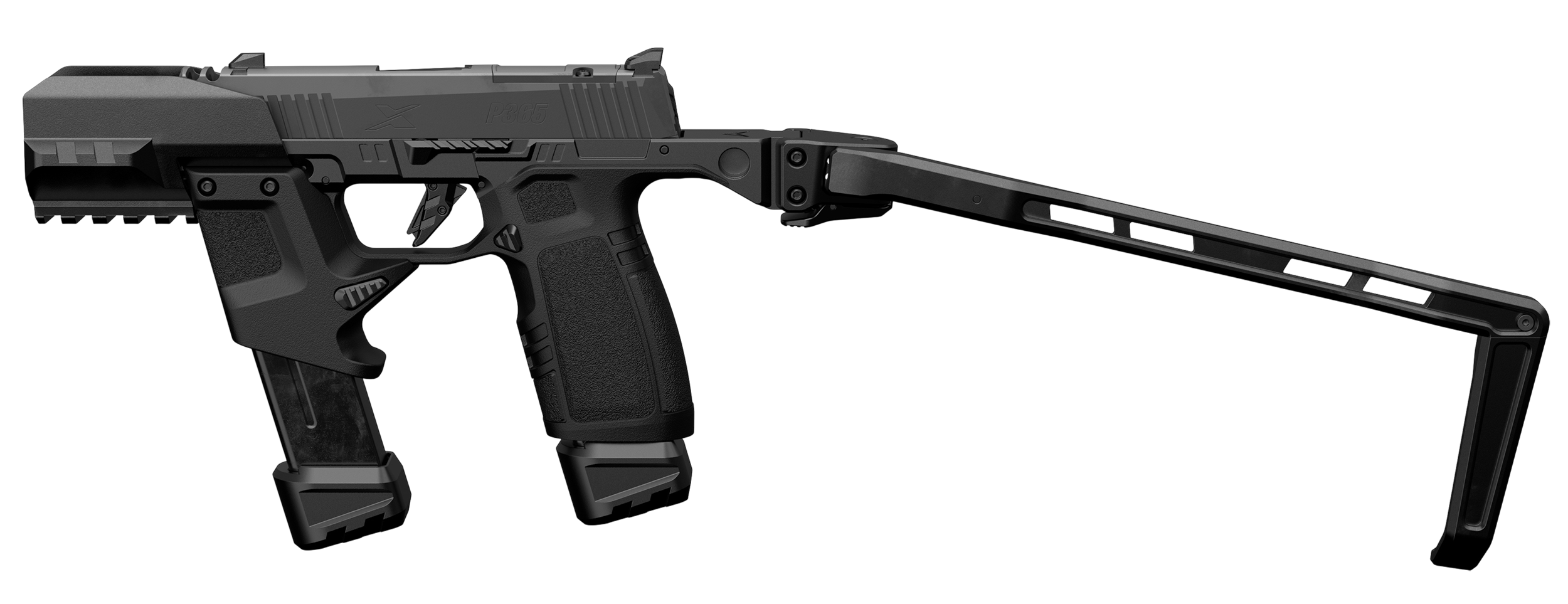 Tyrant CNC TDP365TWSBLK   Black Aluminum/Polymer Folding Fits Sig P365