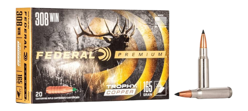 Federal P308TC2 Premium 308Win 165gr Trophy Copper 20 Per Box/10 Case