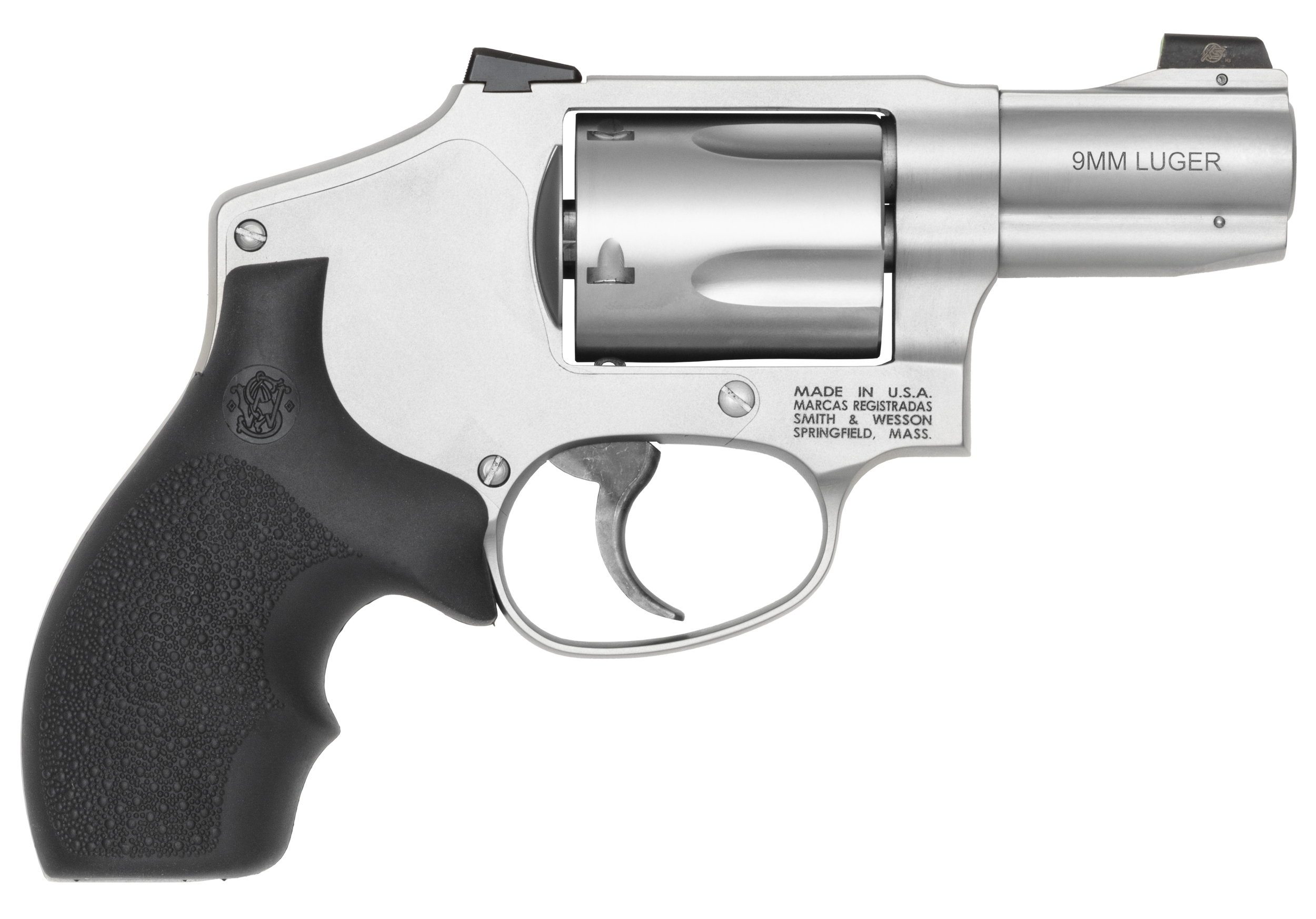 Smith & Wesson 14295 Model 940  J-Frame 9mm Luger 5 Shot 2.17" Stainless Steel Barrel, Cylinder & Frame, Black Hogue Rubber Grip, Concealed Hammer