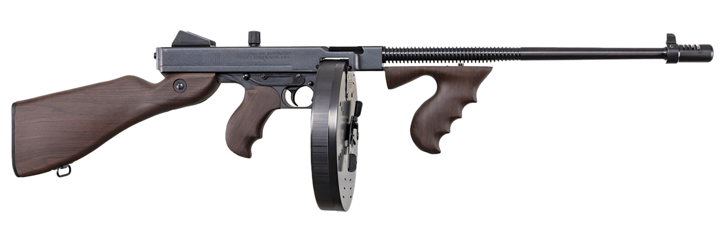 Auto-Ordnance T5P100D 1927A-1 Lightweight Deluxe .45 Cal 100+1 Fixed Walnut Wood Stock, Walnut Grip