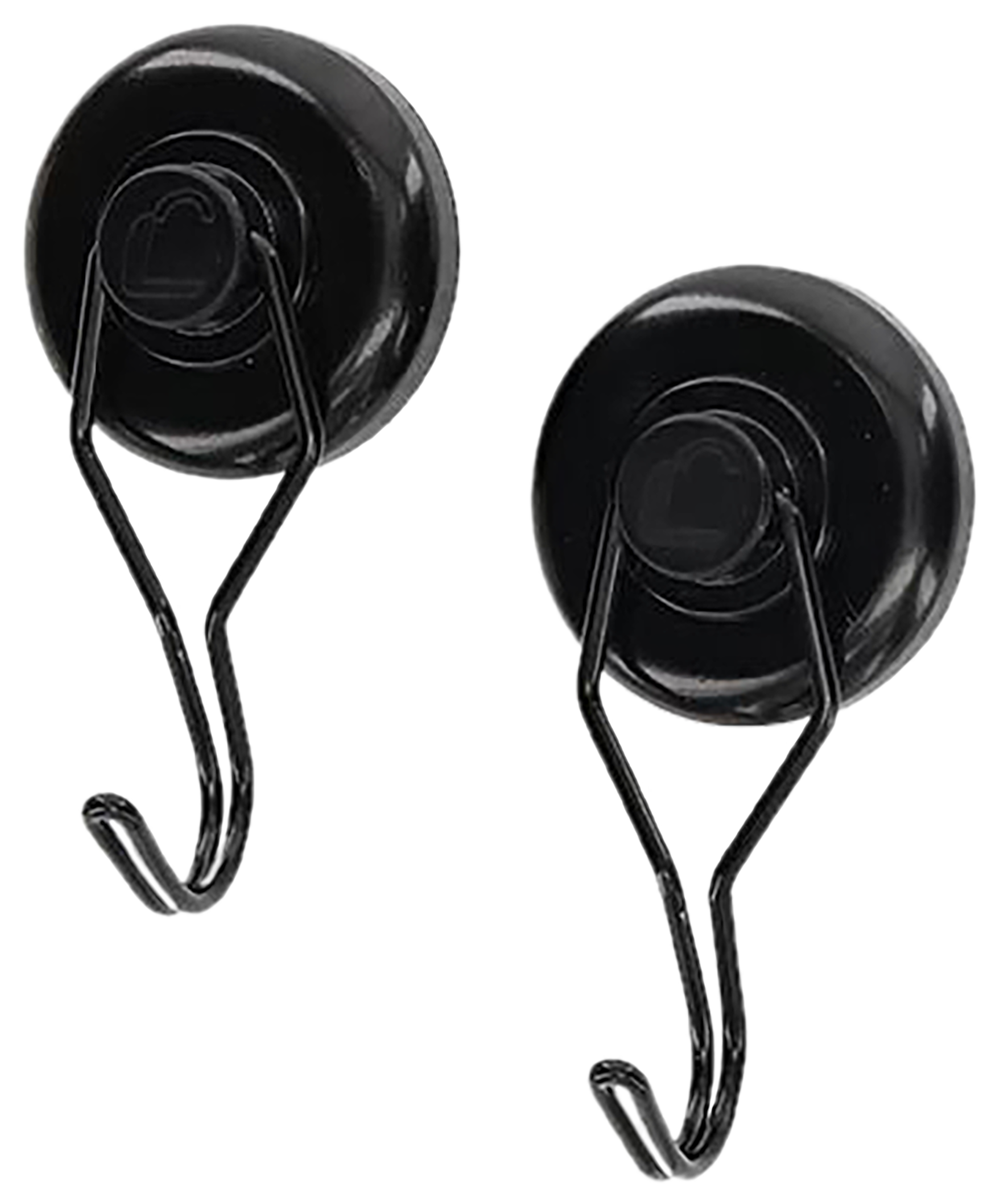 Lockdown 1215354  Magnetic Hook Black Steel Holds 20 lbs 2 Pack