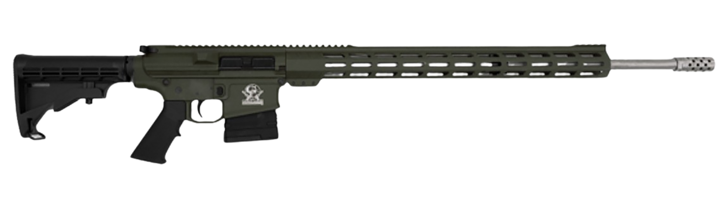 Great Lakes Firearms GL10243SSODG GLFA 243 Win 5+1 24" Stainless Threaded Barrel, OD Green Cerakote Picatinny Rail Aluminum Receiver, Adjustable Black Synthetic Stock, Mil-spec Polymer Grip