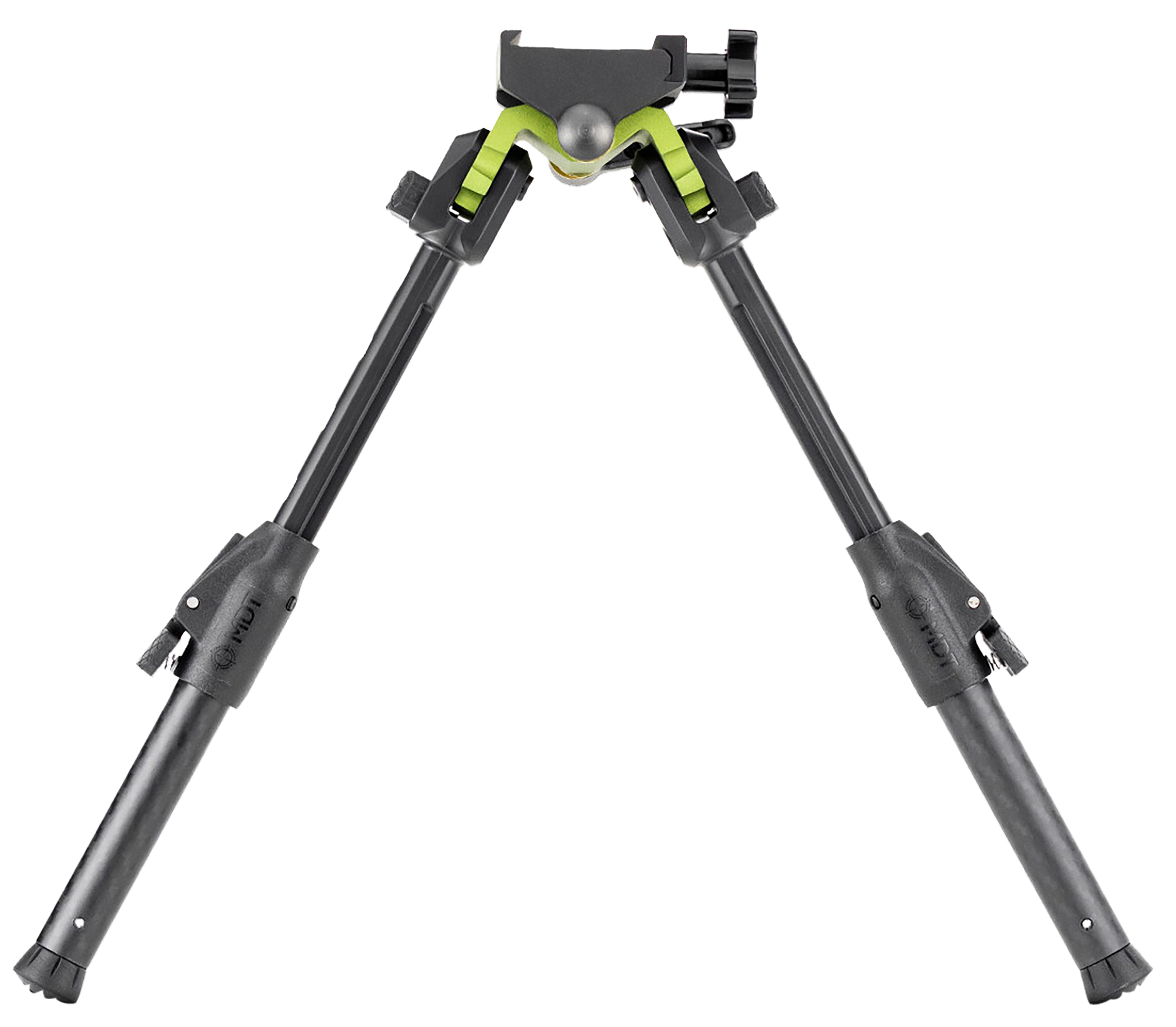 Mdt Sporting Goods Inc 105560GRN GRND-POD  Green/Black 4.50"-9" Carbon Fiber/Aluminum, Adj. Throw Lever, 4 Leg Postitions, Fits Picatinny Rail