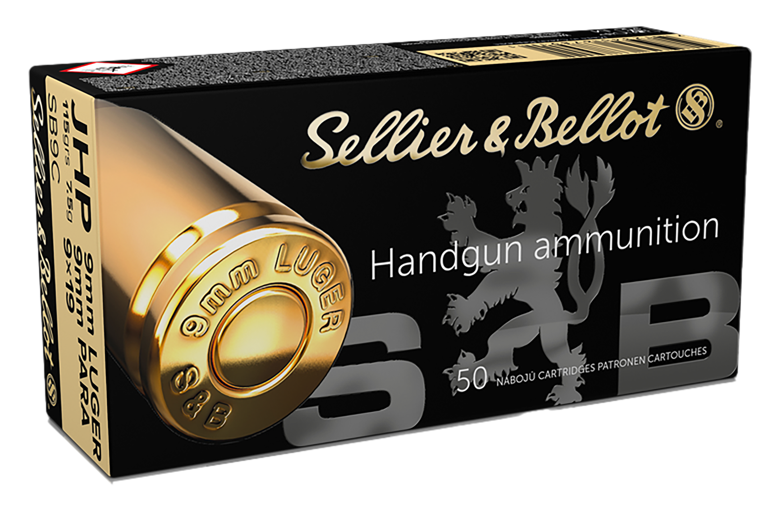 Sellier & Bellot SB9C Handgun  9mmLuger 115gr Jacketed Hollow Point 50 Per Box/20 Case
