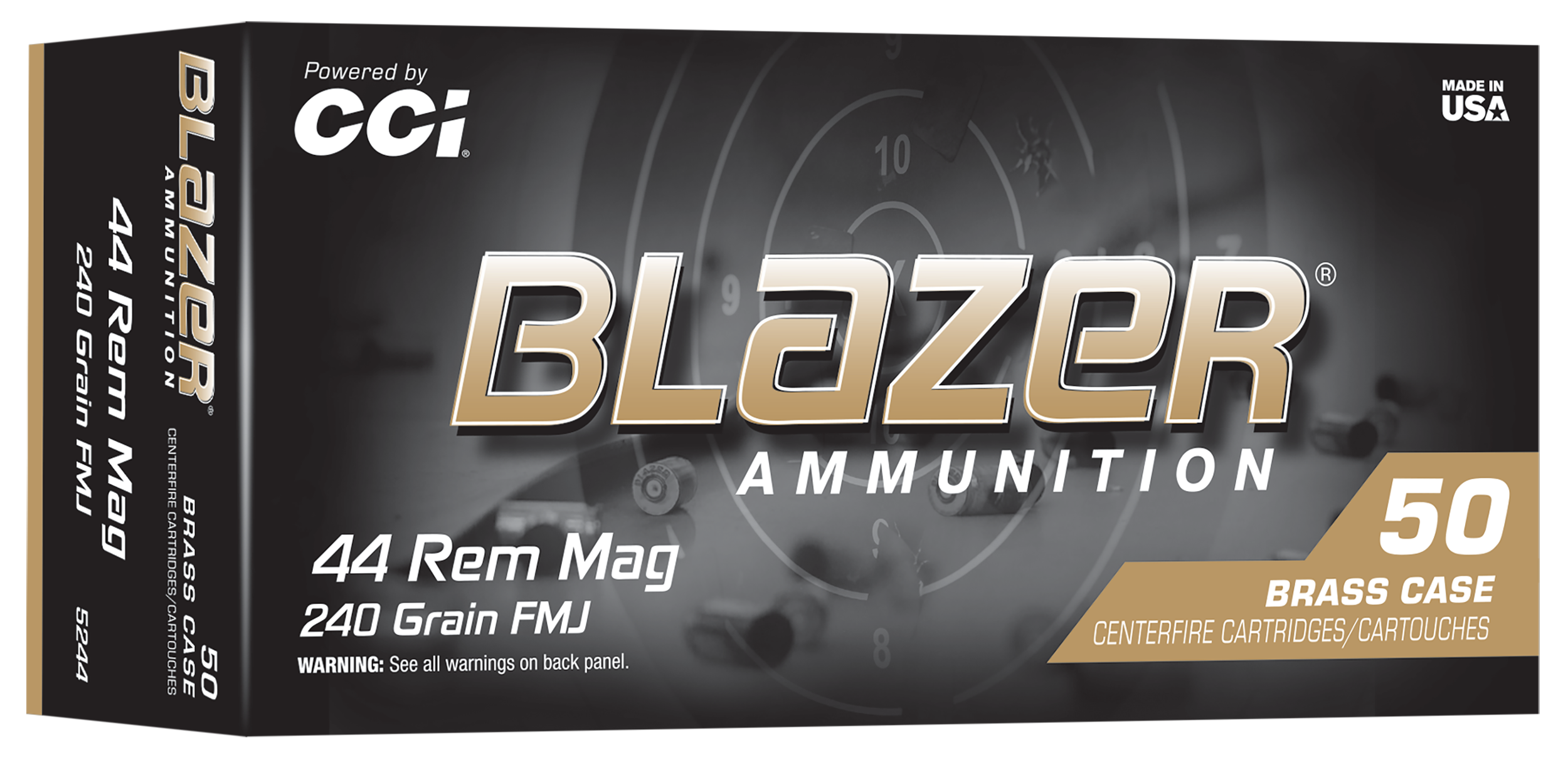 CCI 5244 Blazer  44RemMag 240gr Full Metal Jacket 50/Box
