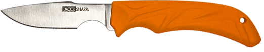 AccuSharp 731C Caping  Fixed Caping 3.50" Stainless Steel Blade/Blaze Orange Ergonomic Anti-Slip Handle