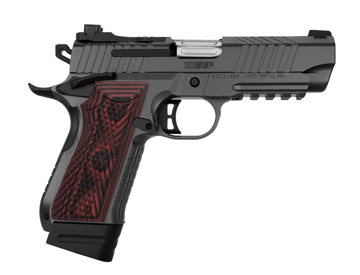 KIMBER KDS9C RAIL GRY RED/BLK GRIP 9MM 4" 2-15RD MAGS
