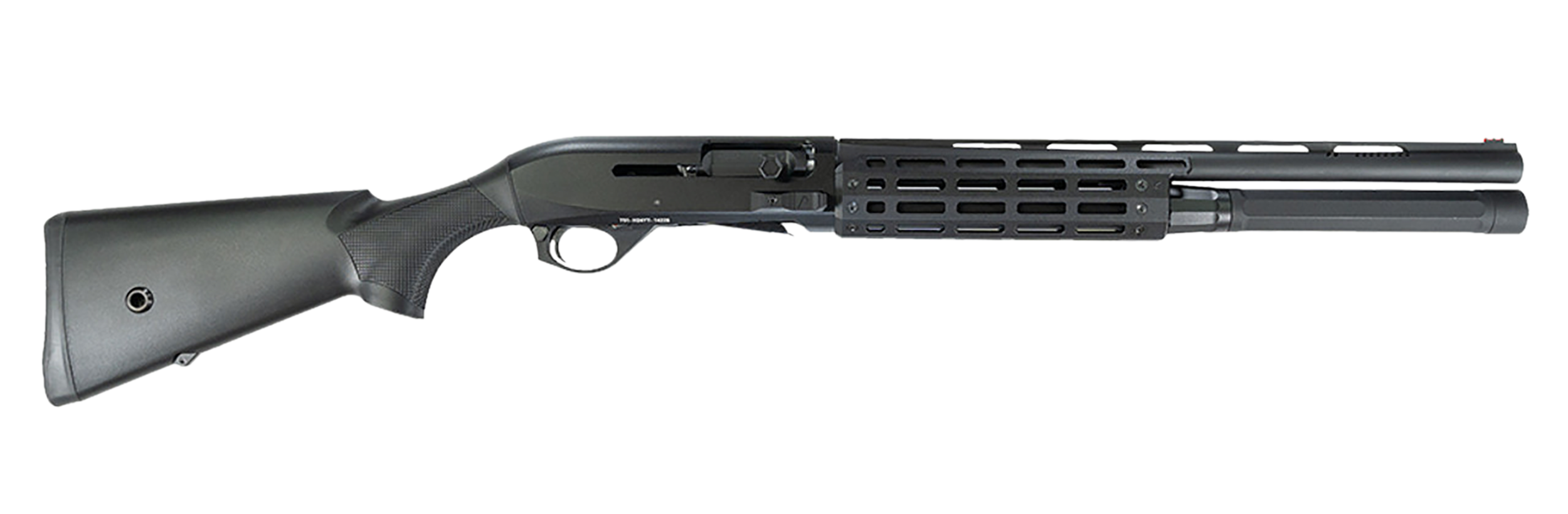 MAC 21000182 Agency Tradesman 2 12 Gauge Semi-Auto 5+1 18.50" Black Chromate Ported Vent Rib Barrel, Black Anodized Picatinny Rail Receiver, Fixed Black Synthetic Stock
