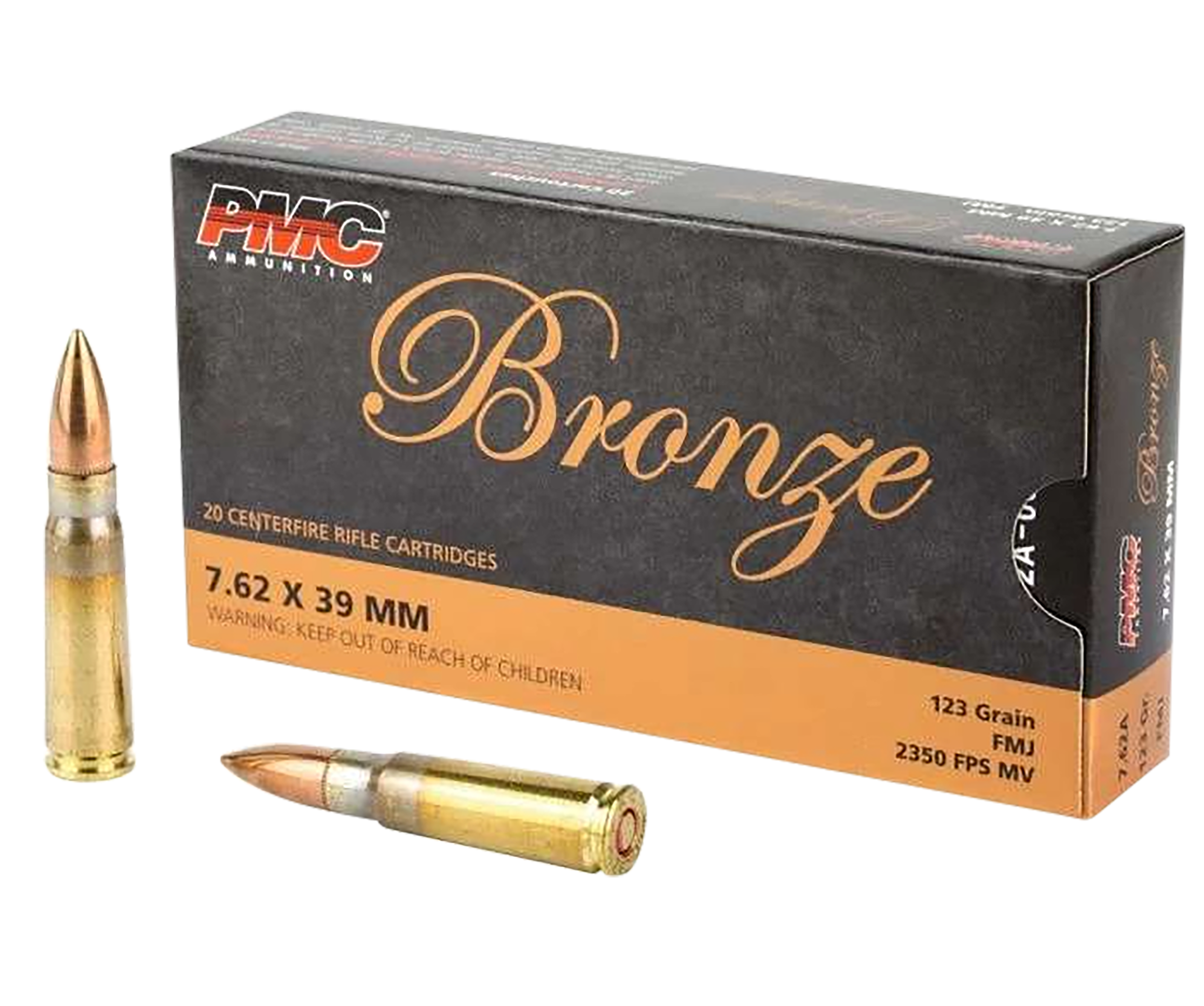 PMC 762A Bronze  7.62x39mm 123gr Full Metal Jacket 20 Per Box/25 Case