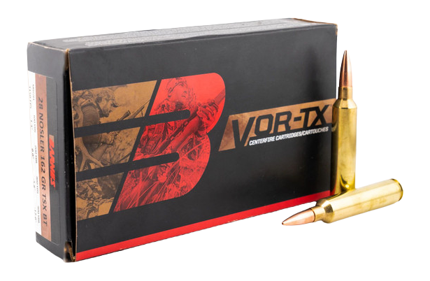 Barnes Bullets 32248 28Nosler 162gr TSX Boat Tail 20 Per Box/10 Case
