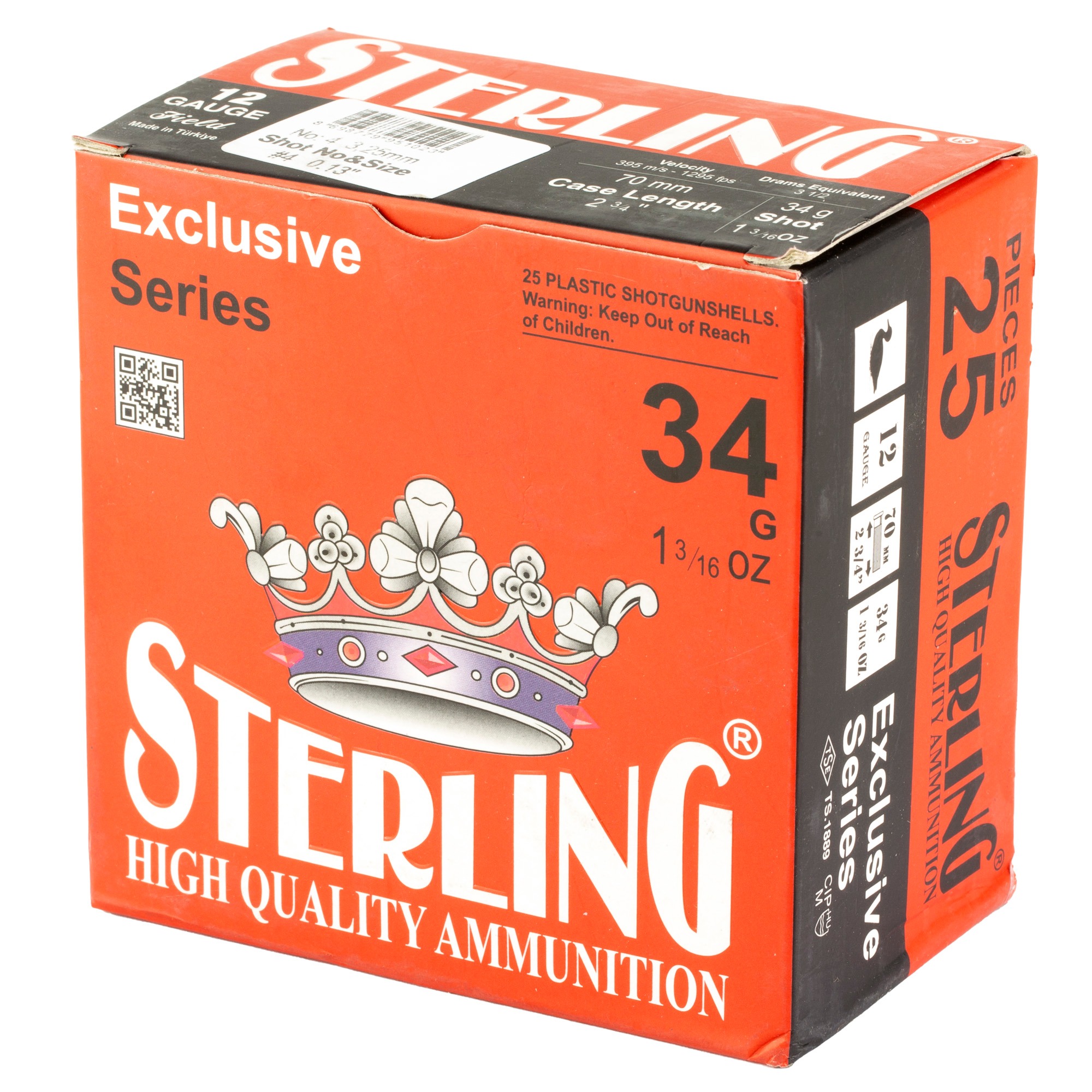 STERLING EXCLSV 12GA 2.75" #4 25/250