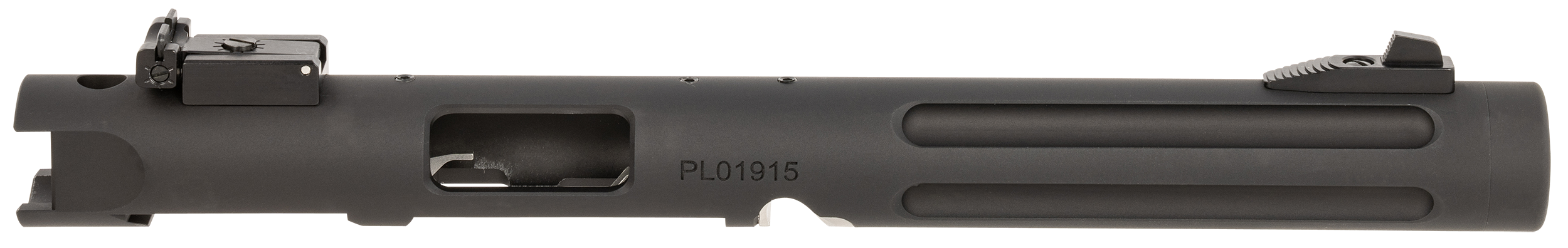 Tactical Solutions PLIV6TEMBRF Pac-Lite Barrel & Receiver 22 LR 6" Fluted Threaded Black Anodized Chrome Moly Steel, Fits Ruger 22/45/Mark IV/Mark IV 22/45