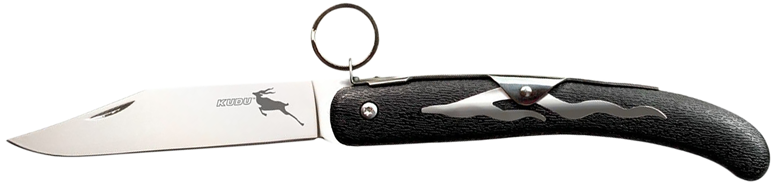 Cold Steel CS20KK Kudu 4.25" Folding Plain Mirror Polished 5Cr15MoV SS Blade/ Black Woodgrain Zy-Ex Handle