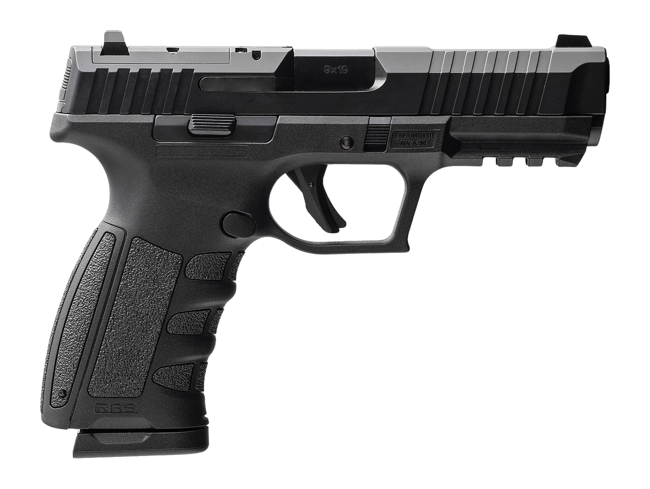 MAC 15000601 RA-9 Full Size 9mm Luger 17+1 4.25" QPQ Tenifer Cerakote Steel Optic Ready Slide, Tenifer QPQ Polymer Frame w/Picatinny Rail, Polymer Grip, RMR Footprint, Ambidextrous
