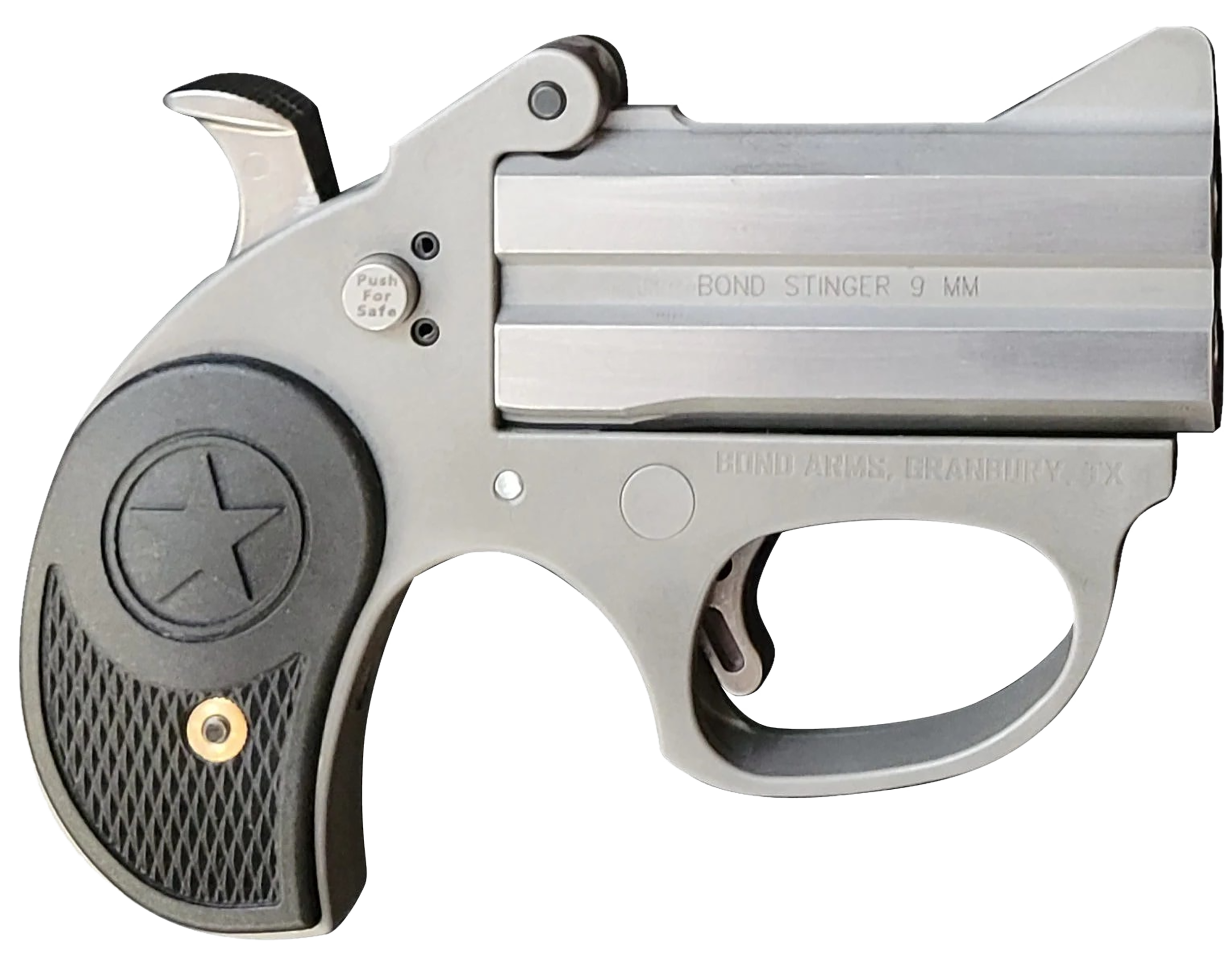 Bond Arms BASRS Stinger Stinger RS 22 LR 2 Shot 3" Rough Matte Stainless Steel Barrel Rough Matte Stainless Steel Frame Black Rubber Grips Right Hand