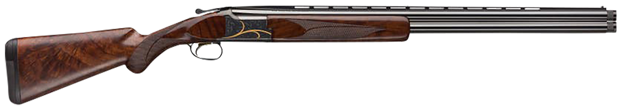 Browning 018117305 Citori Gran Lightning 12 Gauge 3" 2rd 26" Blued Barrels, Engraved Receiver With Gold Accents, American Black Walnut Stock With Lightening Style Grip
