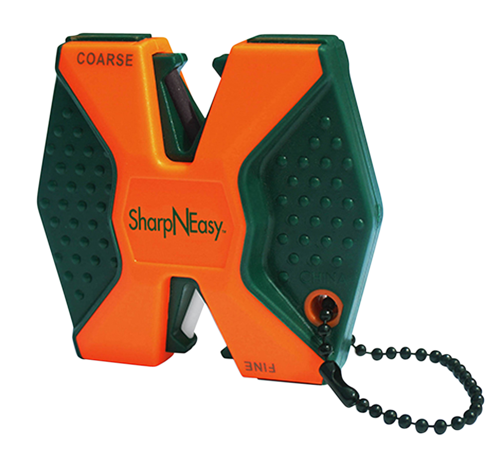AccuSharp 336C SharpNEasy 2-Step Sharpener Fine/Coarse Ceramic Sharpener Plastic Handle Black/Orange