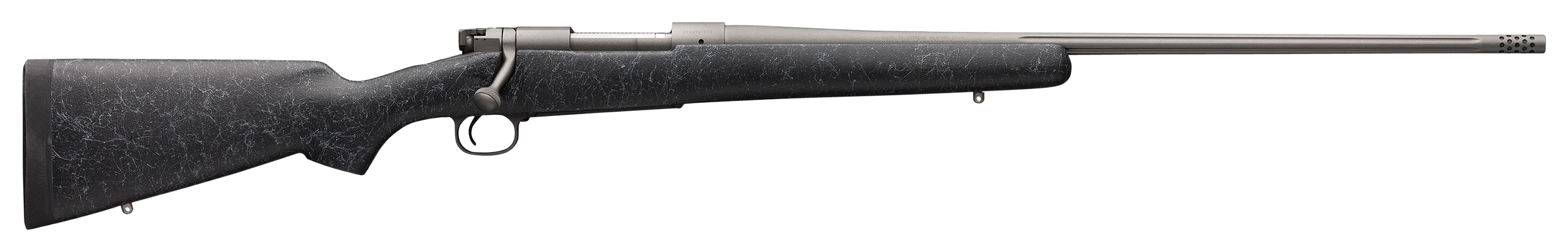 Winchester Guns 535238289 Model 70 Extreme 6.5 Creedmoor 4+1 Cap 22" Tungsten Gray Cerakote Rec/Barrel Textured Charcoal Gray Fixed Bell & Carlson Stock Right Hand with MOA Trigger System (Full Size)