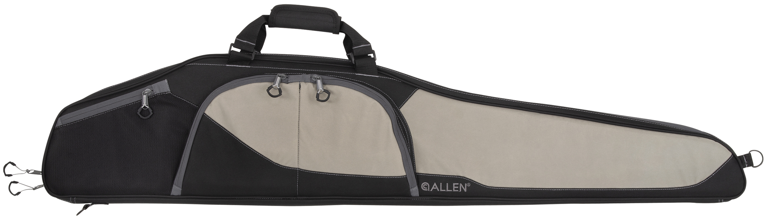 Allen 68246 Sawatch Rifle Case 46" Black Endura w/Tan Accents, Foam Padding, Accessory Pockets, Lockable Zippers & Plush Tricot Lining