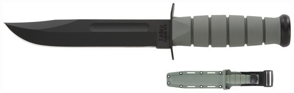 KA-BAR FIGHTING/UTILITY KNIFE 7" W/PLASTIC SHEATH F-GREEN