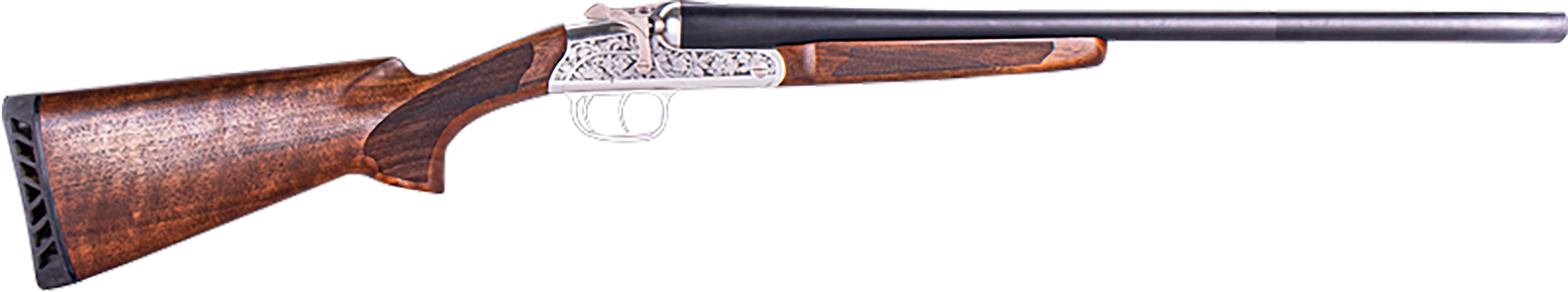 ATI ATIGKOF12RP26 Road Agent Prime 12 Gauge Break Open 2rd 26" Black Side By Side Barrel, Silver Engraved Aluminum Receiver, Fixed Turkish Walnut Stock