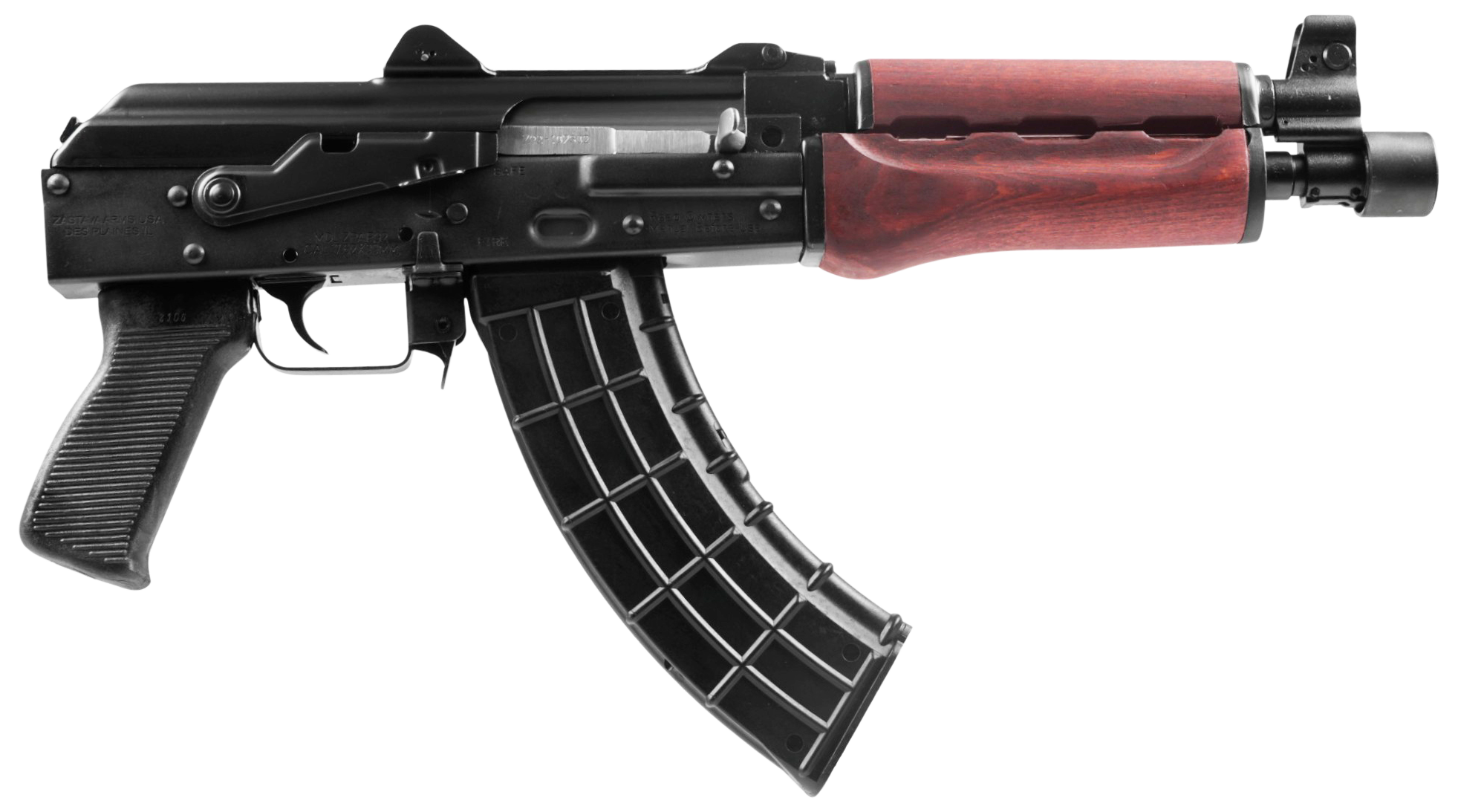 Zastava Arms Usa ZP92762SR ZPAP 92 7.62x39mm 30+1 10", Black Rec/Polymer Grip, Serbian Red Wood Handgaurd