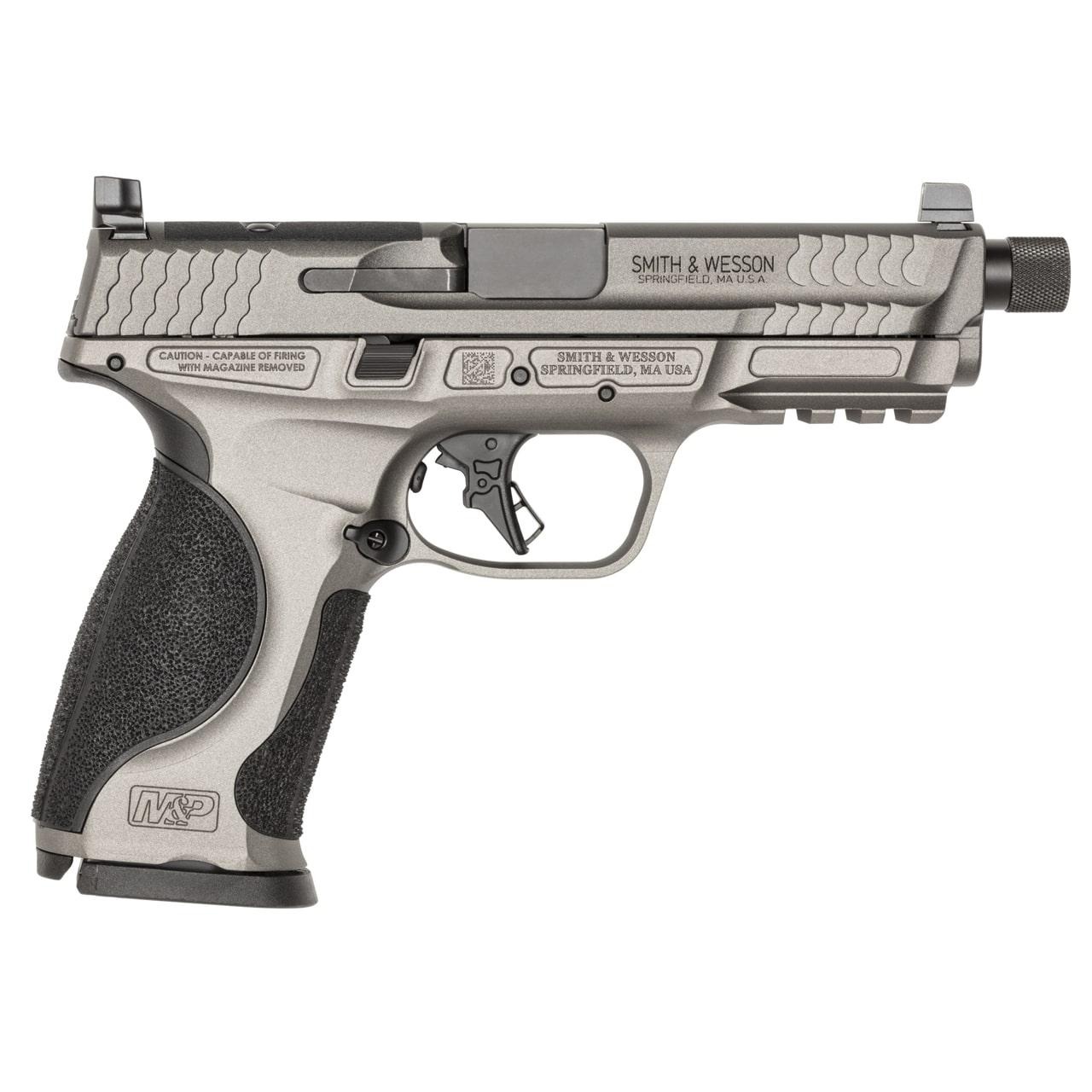 USED S&W M&P 9 M2.0 Metal OR Optic Ready Handgun 9mm Luger 17rd Magazine 4.6" Threaded Barrel No Thumb Safety Tungsten Gray