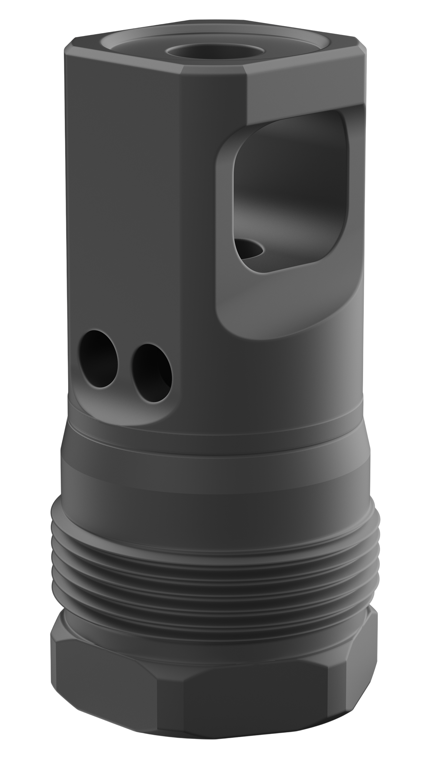 Breek Arms BRK4430 Echo Single Port Plan B Black Nitride Steel 1/2"x28 Threads 223 Cal/5.56mm