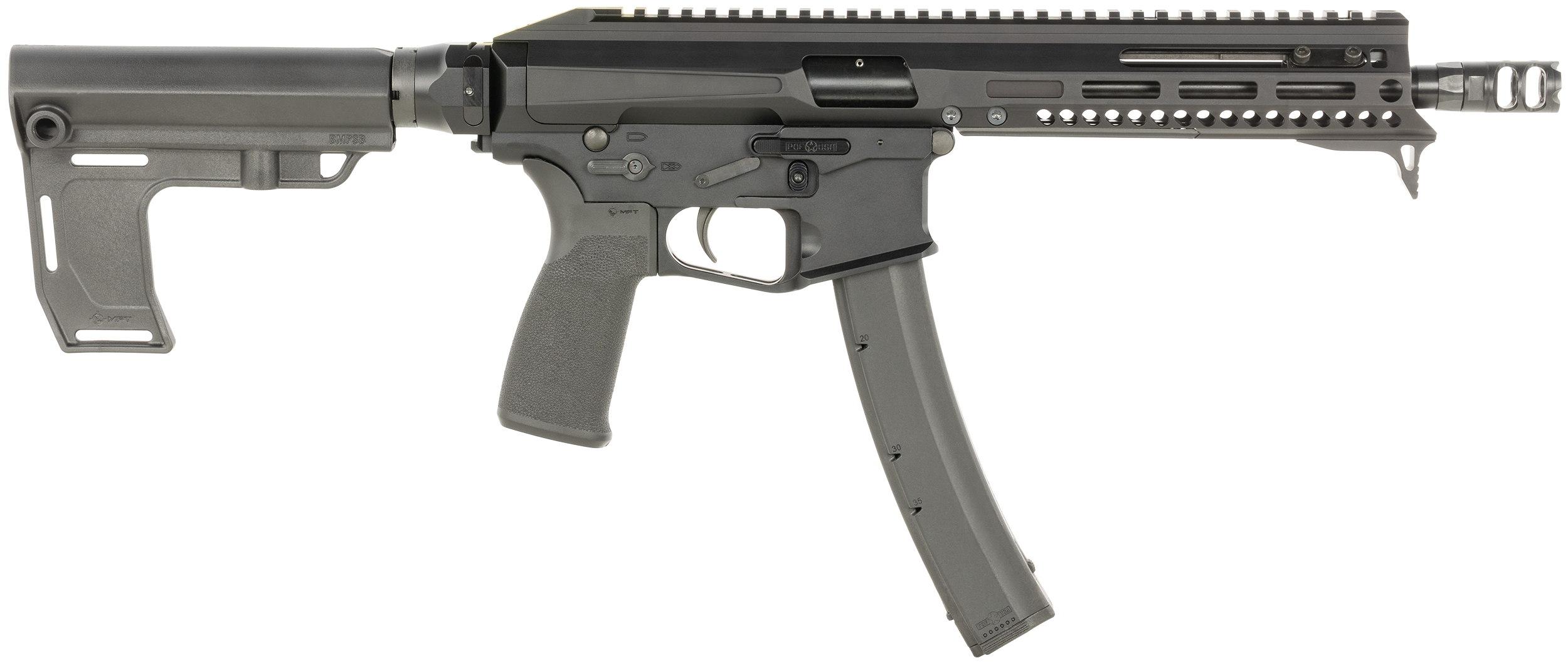Patriot Ordnance Factory 2125 Phoenix  9mm Luger 35+1 8" Black Anodized