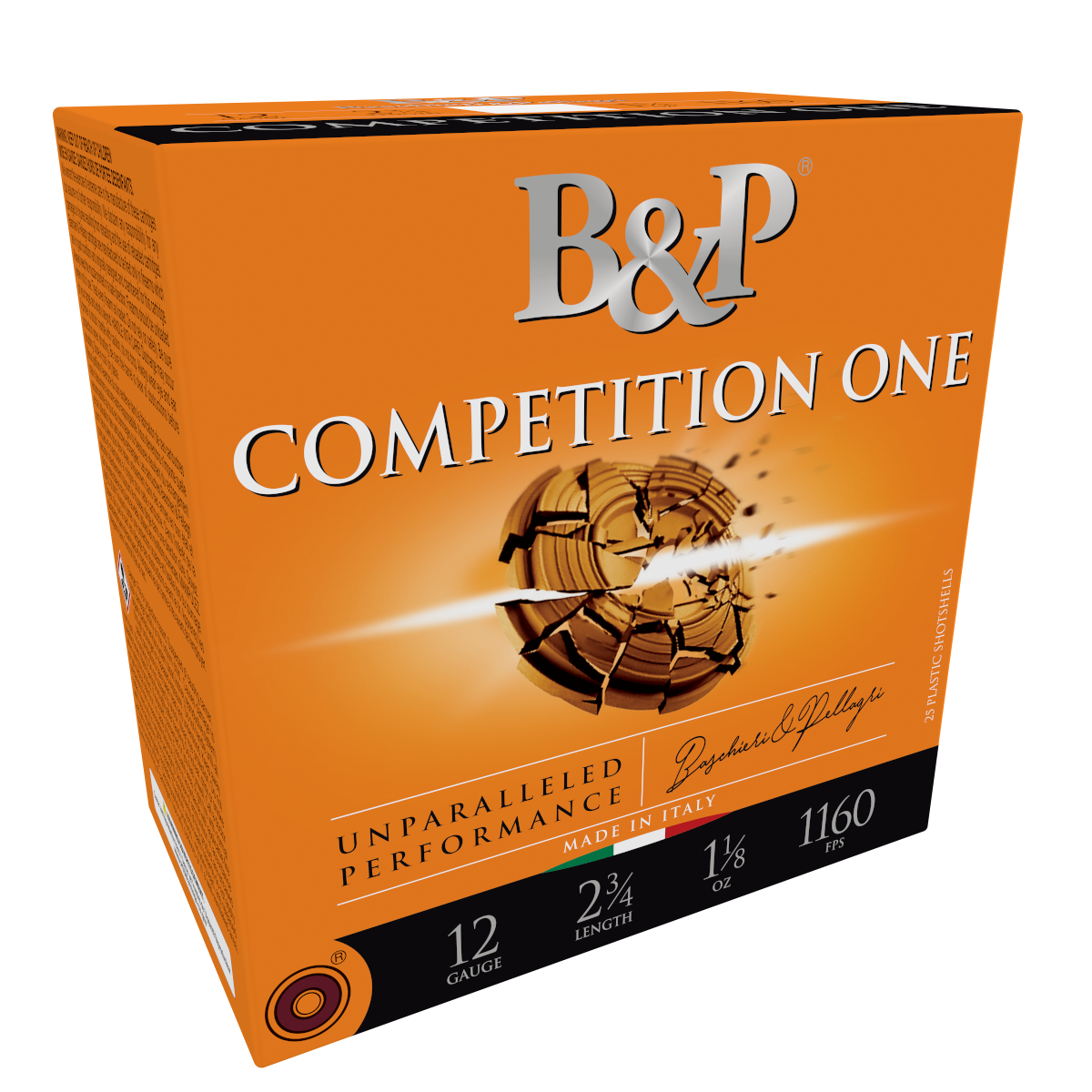 B&P Ammunition 12B1CP9 Competition One  12Gauge 2.75" 1oz 9Shot 25 Per Box/10 Case