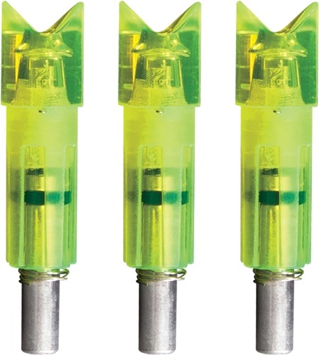 LUMENOK LIGHTED NOCK XBOW GRN CRESCENT EASTON CARBON 3PK