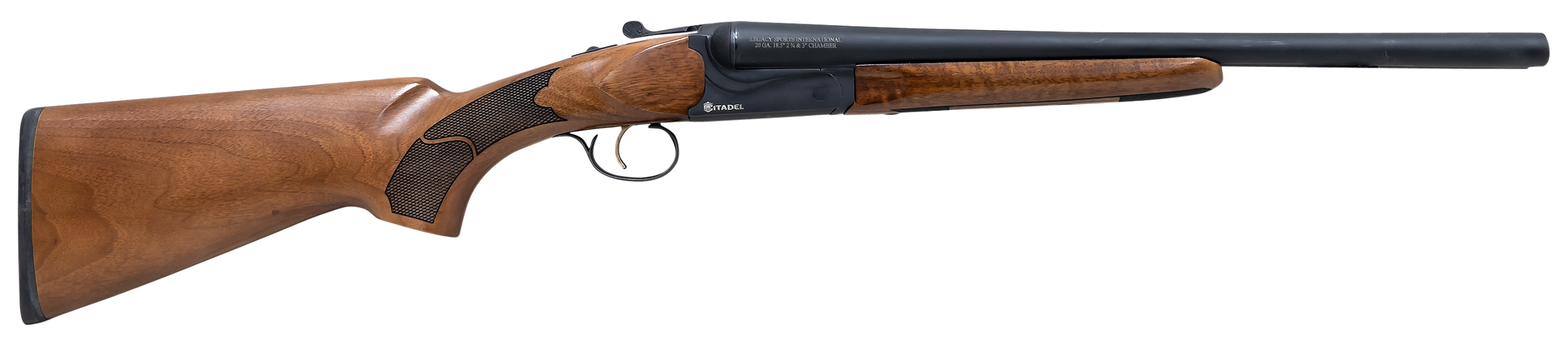 Citadel CITSBS1218 Coach  Compact Frame 12 Gauge Break Open 3" 2rd 18.50" Blued Barrel & Receiver, Walnut Fixed Stock, Ambidextrous